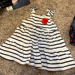 Baby B’gosh 3-6 months navy & white stripes dress